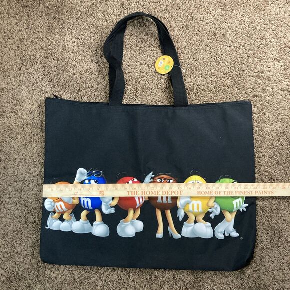 NWT M & M’s World Peanuts Black Zip Large Bag - Picture 6 of 11